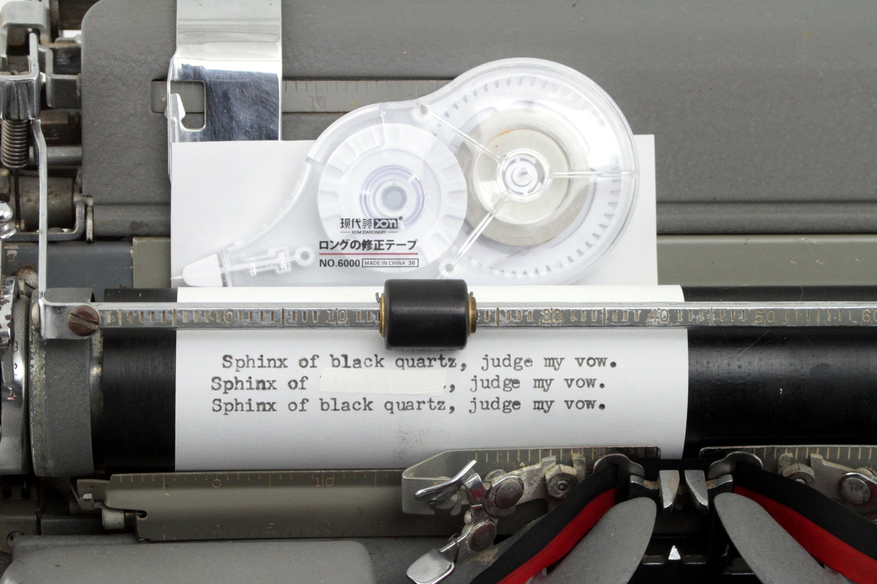 Replacement Typewriter Ribbon 1/2" Two Tone Red/Black Ribbon on Universal Spools 