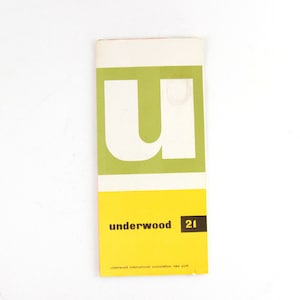 Underwood 21 Vintage Owner&#39;s Manual - Underwood Typewriter Owner&#39;s Manual - Vintage User&#39;s Manual for Underwood 21 Typewriter