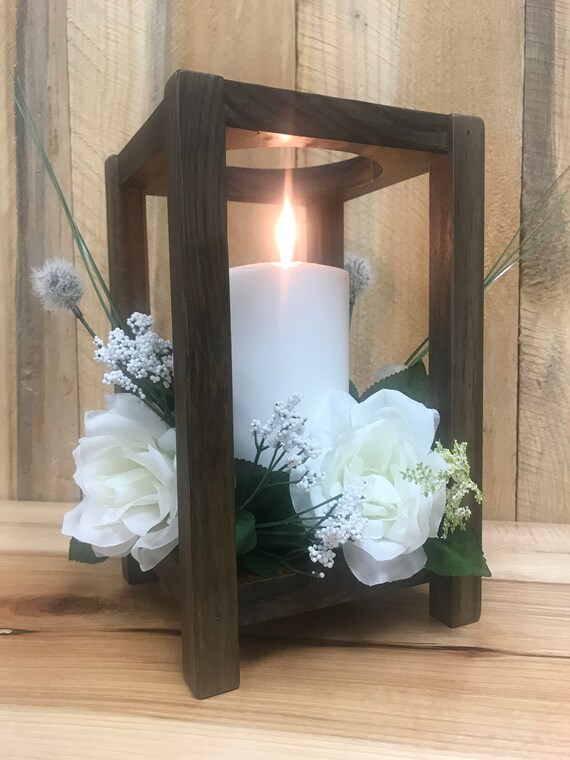 Rustic Wood Lantern Centerpieces Weddings Anniversaries Etsy