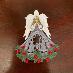 Angel of Christmas Embroidered Free Standing Lace  ornament