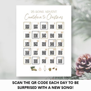 Advent Calendar Playlist, Christmas Countdown Calendar, Fun Advent, DIY Advent, Advent Calendar for Adults, Spotify Code, Advent Activity image 4