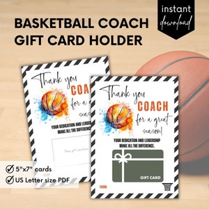 Fin de saison, cadeau de remerciement pour entraîneur, carte de remerciement pour entraîneur de basket-ball, carte de remerciement pour entraîneur de sport, carte de remerciement pour entraîneur