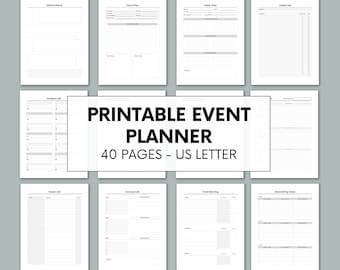 Event Planner, Birthday Party Organizer, Birthday Party Planner, Party Planning Template, Party Guest List, Party Budget Planner