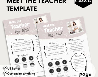 Meet The Teacher Templates, Back To School Flyer, First Day Of School Teacher Note, Back To School Letter For Students/Parents