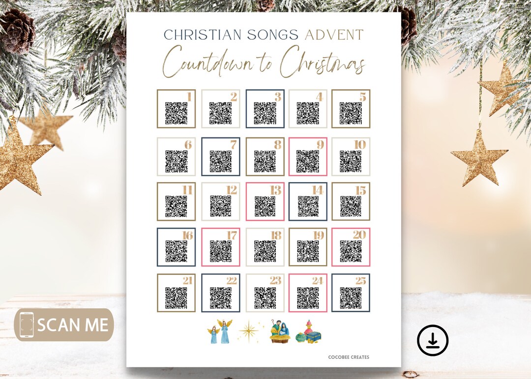 Christian Advent Calendar Song Playlist, Christian Christmas Countdown