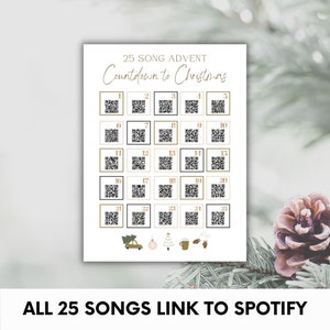 Advent Calendar Playlist, Christmas Countdown Calendar, Fun Advent, DIY Advent, Advent Calendar for Adults, Spotify Code, Advent Activity image 3