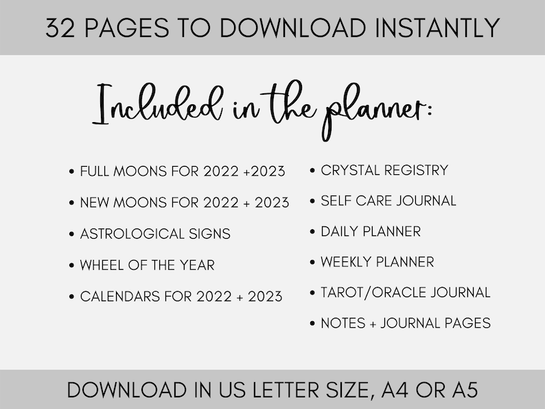 Witchy Planner Witch Planner 2023 Spiritual Planner Etsy