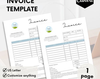 Printable Invoice, Minimalist Invoice Template, Photography Invoice, Business Invoice, Services Invoice, Invoice Template Editable