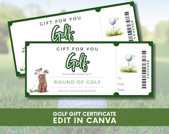 Golf Gutschein Vorlage, Surprise Golf Trip Ticket Geschenk, Golf Trip Surprise Geschenkgutschein, Golf Geschenkkartenhalter, Golf Geburtstagsticket