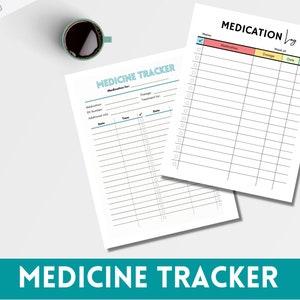 Medication List, Medication Chart, Digital Download, Medication Schedule, Pharmacology Notes, Medication Tracker, Medication Log