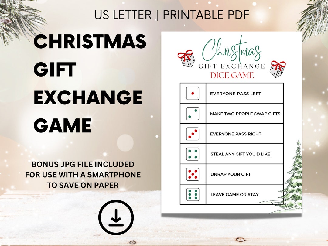 Christmas Gift Exchange Game, Gift Swap, White Elephant Gift Exchange