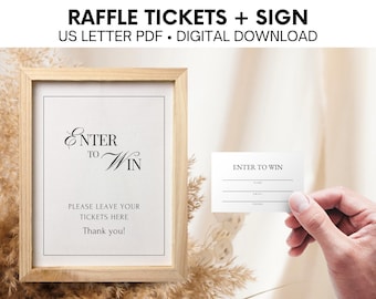 Drawing Slips for Basket Raffle, Enter to Win Instant Download, Contest Entry Form, Giveaway Ticket, Company Raffle Sign