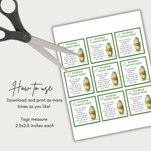 Printable Cards, Emotional Support Pickle Printable Tag, Gifts Tag ...