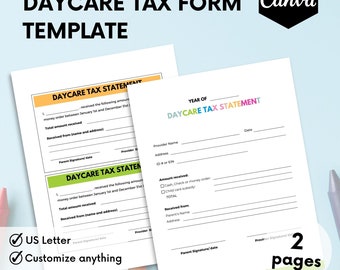 Daycare Tax Form, Childcare Tax Receipts, Preschool Forms, Daycare Receipt, Childcare Forms, Inhome Daycare Paperwork, Forms Bundle