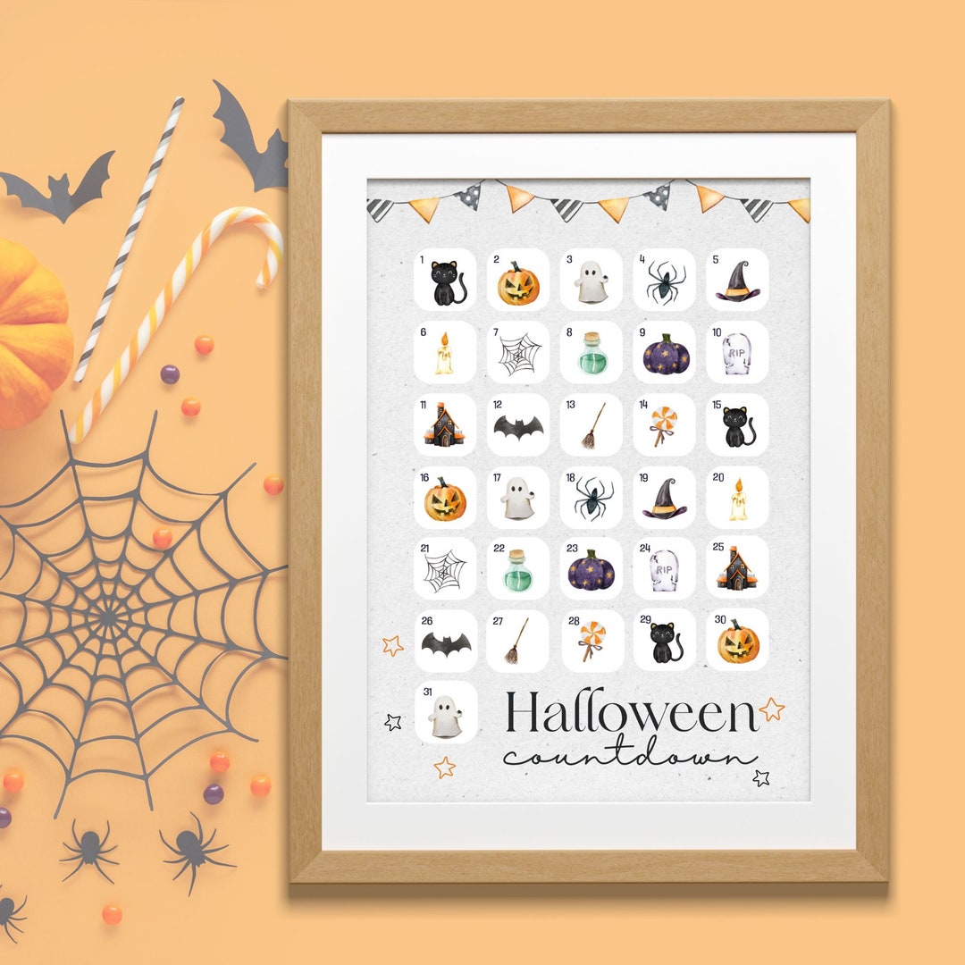 Halloween Countdown Calendar Halloween Décor Halloween Decor Trick Halloween Countdown Calendar Halloween Décor Halloween Decor Trick