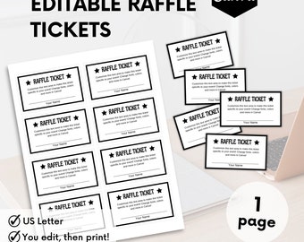 Instant Download, Printable Raffle Ticket, Custom, Diy Ticket, Enter To Win Template, Enter To Win Printable, Instant Access
