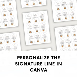 May include: Printable Christmas gift tags with a floral design and the text "Christmas Giveaway" and "Made By".  The tags are designed to be personalized with a signature line in Canva.