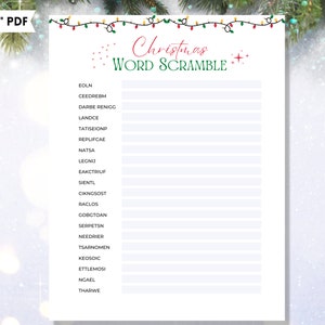 Christmas Word Scramble Printable, Christmas Scramble, Christmas Word Games, Fun Christmas Game