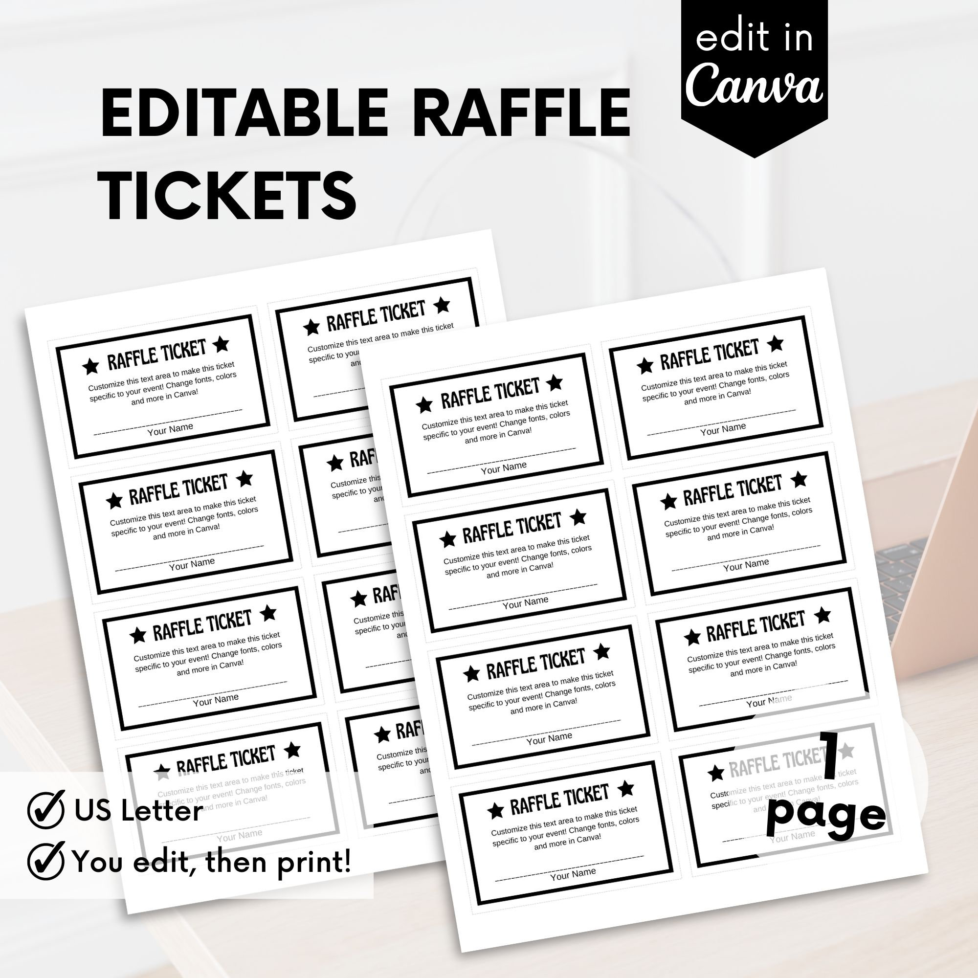 Raffle Cars Website Template Instant Download Printable Raffle Ticket Custom Diy Ticket - Etsy UK