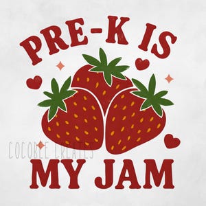 Pre K Is My Jam PNG, Back to School Teacher Design, Funny Sublimation Clipart, Groovy Preschool Quote for Educators