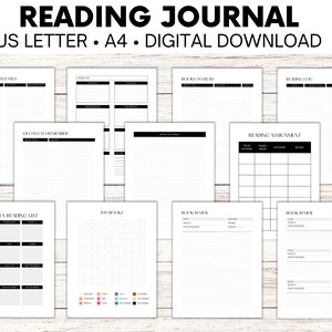 Digitales Lesejournal, Leseplaner, Digitales Journal Goodnotes, Leselog, Reading Tracker für Goodnotes, Bücherregal