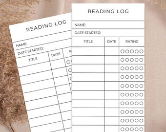 Lesezeichen Lesezeichen - Buch Tracker - Bibliotheksausweis - Buch Liebhaber Geschenk - Digitaler Download