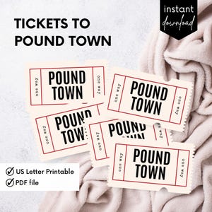 One Way Ticket to Pound Town  Funny Gag Gift for Him  Perfect for Valentine's Day Unique Gift Idea Instant Download