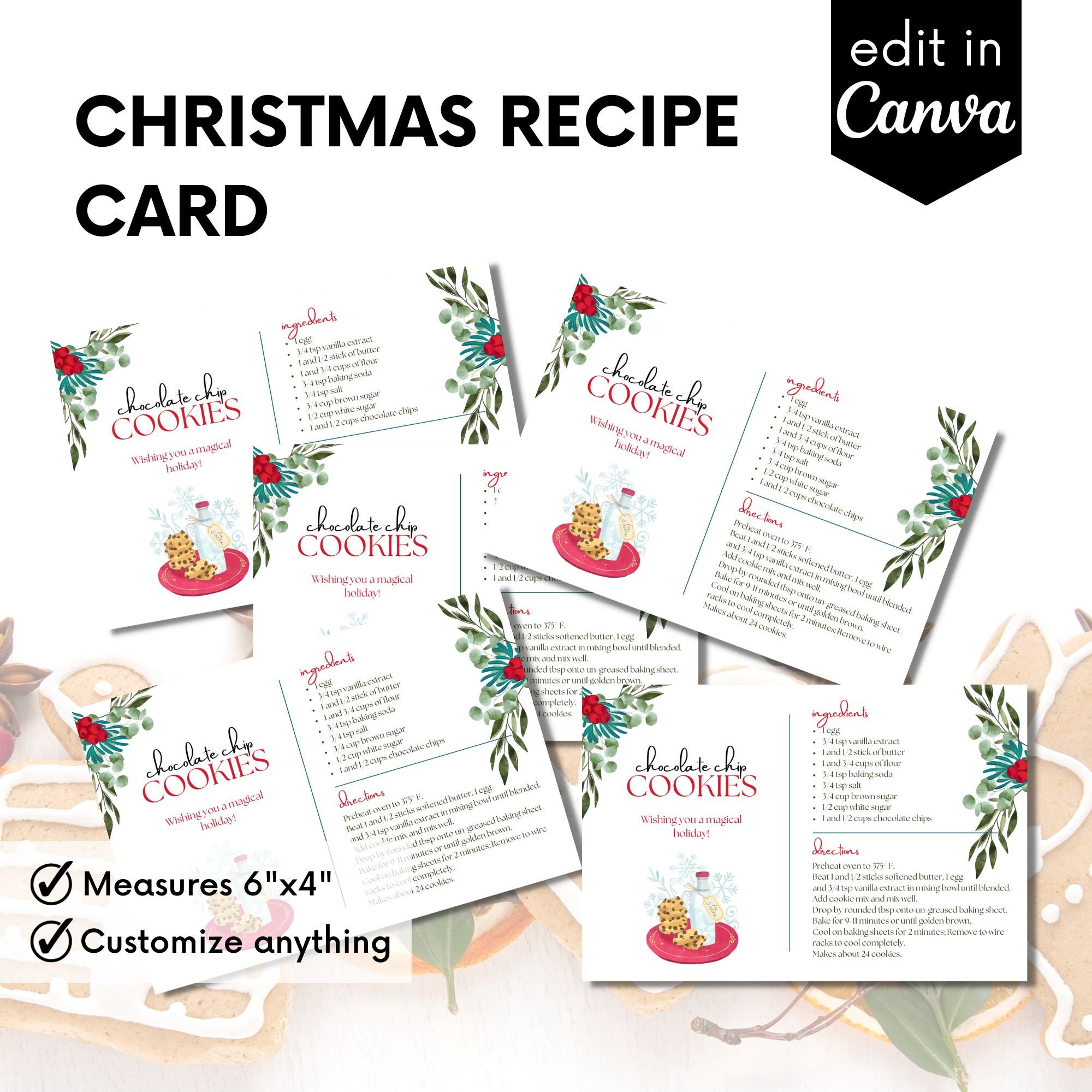 editable-christmas-recipe-card-simple-recipe-card-holiday-recipe-printable-personalized-recipe-card-editable-recipe-card-template-etsy