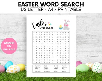 Word Search, Printable Springtime Games, Easter Games, Instant Download Pdf, Easter Activities, Classroom Games, Digital Download