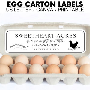 Editable Egg Carton Label, And Pdf Files, Custom Egg Carton, Homestead Label, Png, Egg Carton Stamp, Egg Carton Sticker