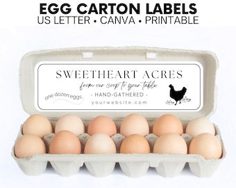 Editable Egg Carton Label, And Pdf Files, Custom Egg Carton, Homestead Label, Png, Egg Carton Stamp, Egg Carton Sticker