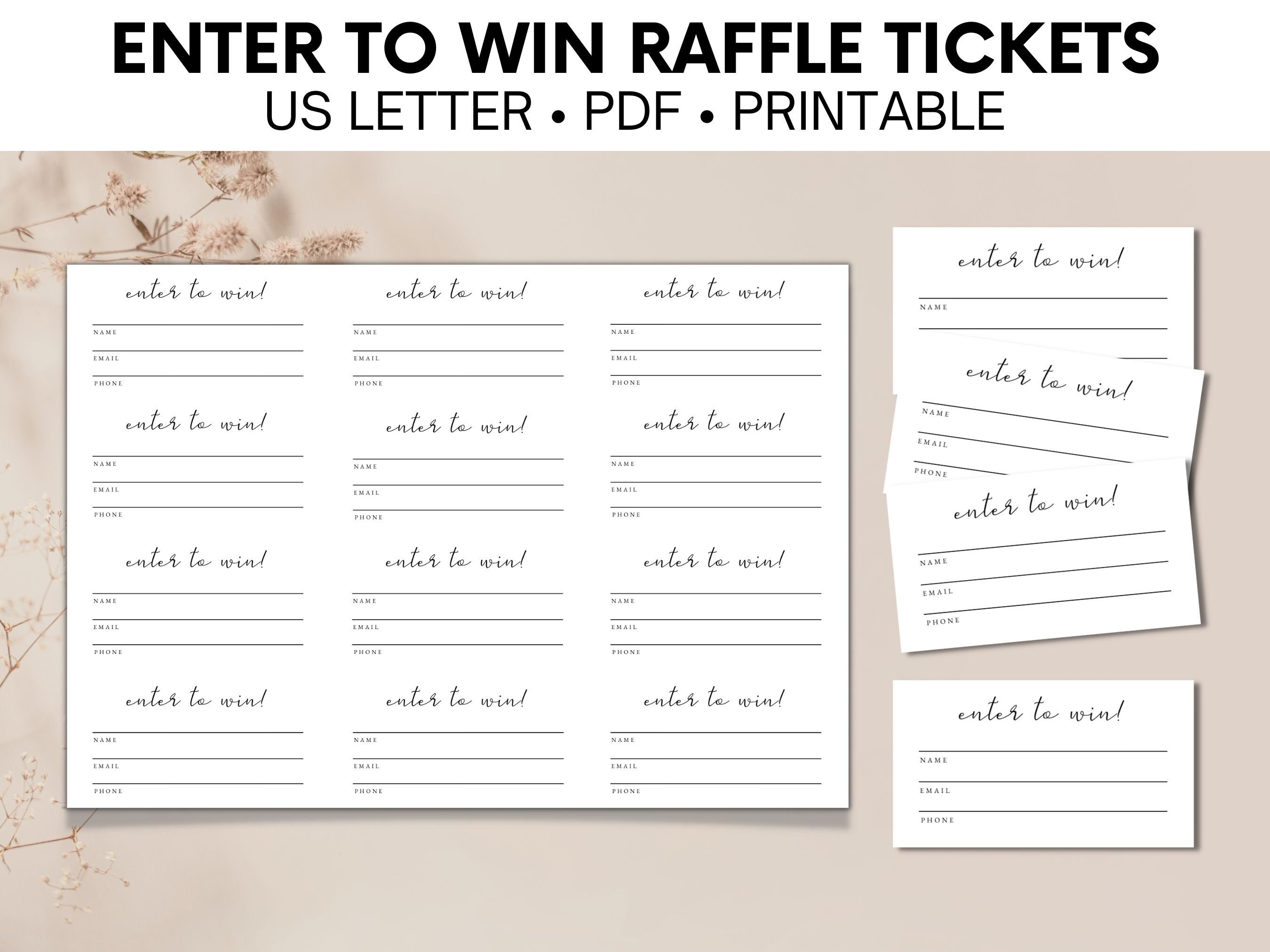 Raffle Ticket Template For Raffle Tickets Printable Raffle | lupon.gov.ph
