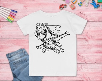Camisa para colorear para niños