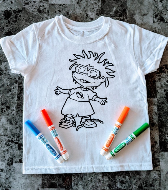 Camiseta para colorear para ninos Etsy Espana