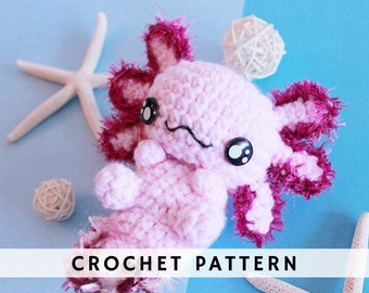 Loxy de axolotl gehaakt amigurumi PDF-patroon