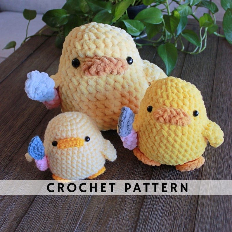 Duck with a Knife  Duck You (3 in 1) Crochet Amigurumi  Pattern PDF Instant Download 