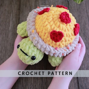 Patrón de crochet Sweetie Pie Turtle, patrón Amigurumi, patrón de crochet Turtle Plushie Toy