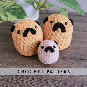 Pugtato ( 2 in 1 ) crochet pattern | Amigurumi crochet pattern