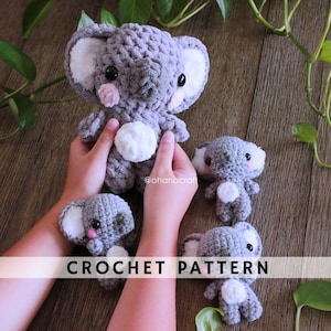 Kay the Koala (2 in 1)  Crochet Pattern |  Crochet Koala | Koala Plushie crochet pattern |  Amigurumi Pattern PDF Instant Download