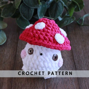 Moosh Bum Crochet pattern | Amigurumi crochet pattern | crochet mushroom | PDF digital file instant download