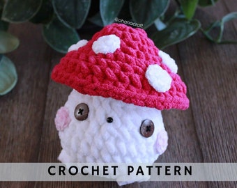 Moosh Bum Crochet pattern | Amigurumi crochet pattern | crochet mushroom | PDF digital file instant download