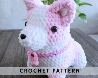 Sakura Corgi Crochet pattern | Crochet Corgi Amigurumi crochet pattern | PDF digital file instant download