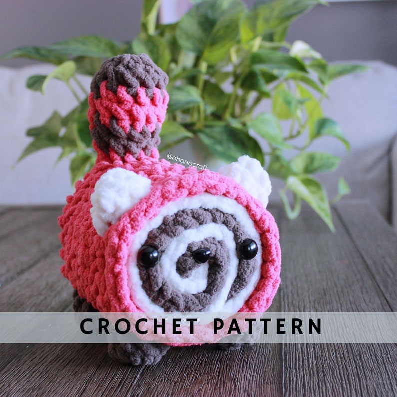 Red Panda Roll crochet pattern Amigurumi crochet pattern PDF digital file instant download image 1
