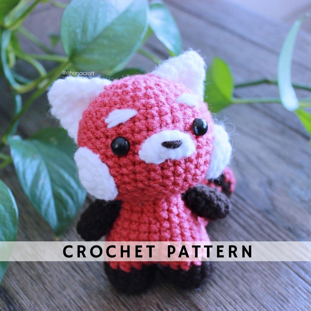 The Red Panda Fur Baby Crochet Pattern | Amigurumi | Red Panda Plushie ...