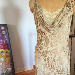 Elegant Vintage Printed Chiffon Gown