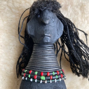 African Kenya Wood / Bead Male Statue