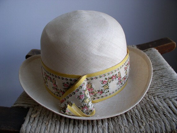 Straw Fedora Woman's hat by Mr. John N.Y.C. - image 5