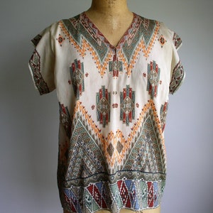Japan Made 30&#39;s Silk Flapper style Blouson top