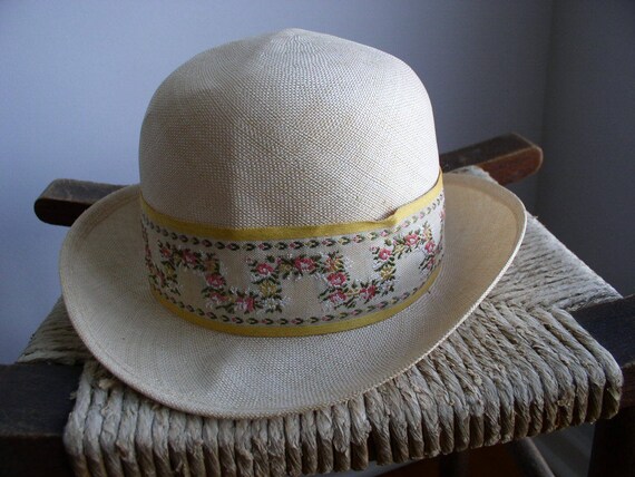 Straw Fedora Woman's hat by Mr. John N.Y.C. - image 6