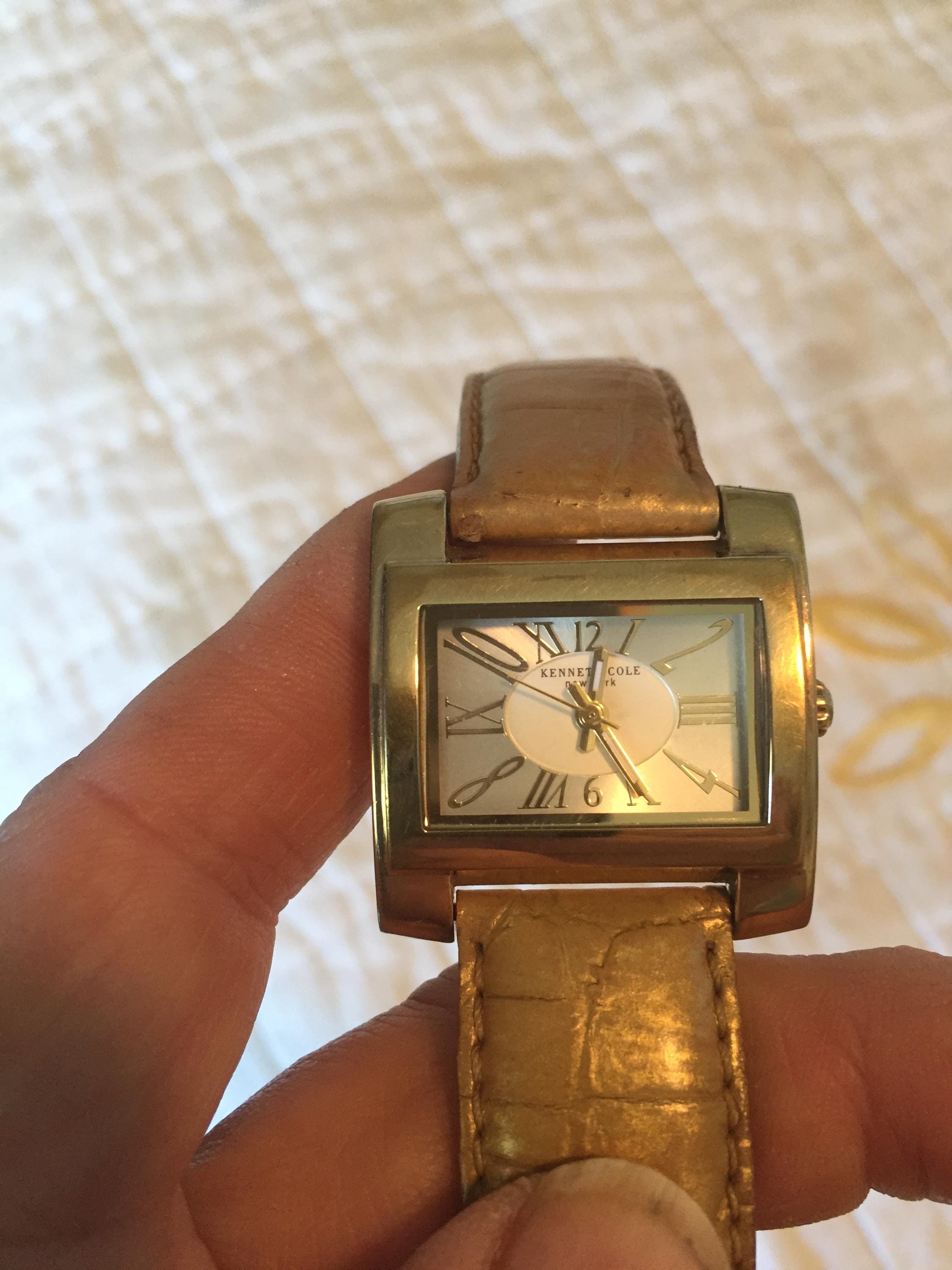 Vintage Kenneth Cole Y2K 90’s Tan Leather Strap Watch Mens Kenneth Cole Watch - Etsy main image 2